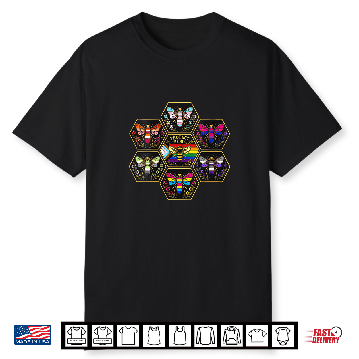 Protect The Hive Lgbtq Bee Bisexual Nature Gay Pride Support Shirt Protect The Hive Lgbtq Bee Bisexual Nature Gay Pride Support Shirt