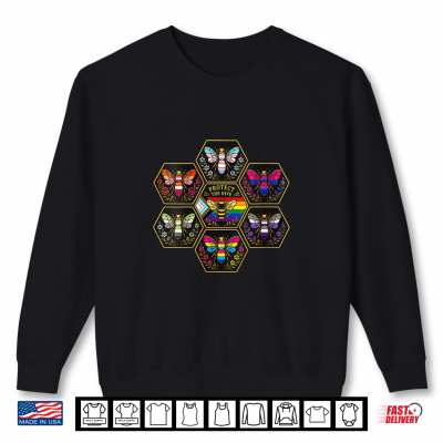 Protect The Hive Lgbtq Bee Bisexual Nature Gay Pride Support Shirt 2 Sweatshirt Protect the Hive LGBTQ Bee Bisexual Nature Gay Pride Support Shirt