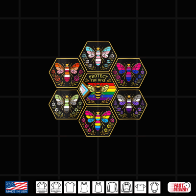 Protect The Hive Lgbtq Bee Bisexual Nature Gay Pride Support Shirt 4 Design Protect the Hive LGBTQ Bee Bisexual Nature Gay Pride Support Shirt