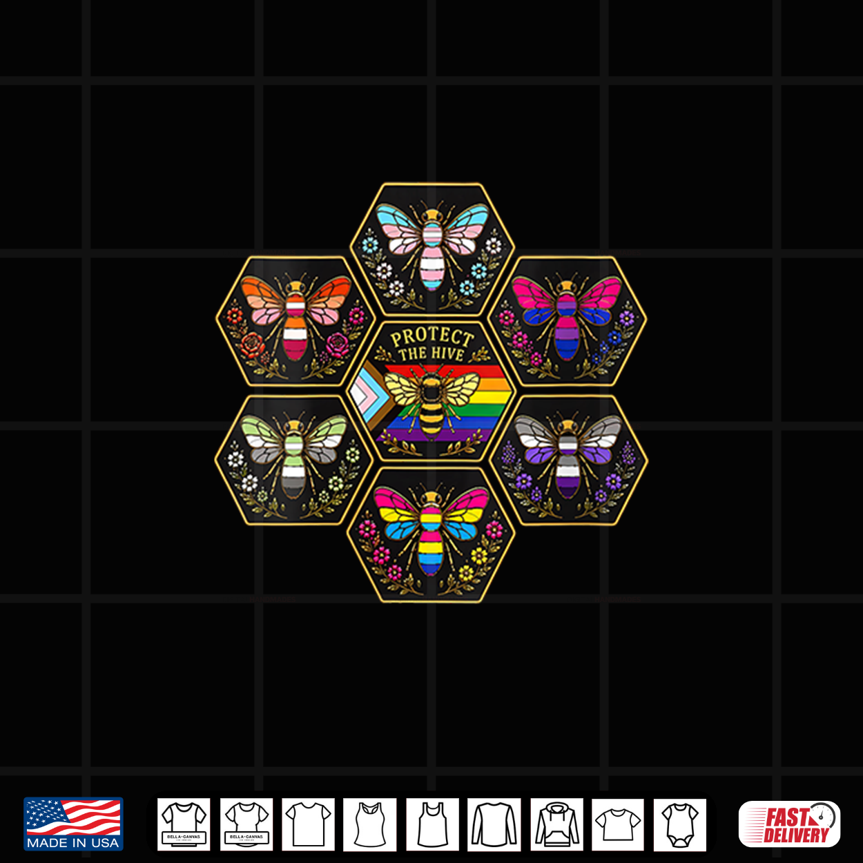 Protect The Hive Lgbtq Bee Bisexual Nature Gay Pride Support Shirt Protect The Hive Lgbtq Bee Bisexual Nature Gay Pride Support Shirt