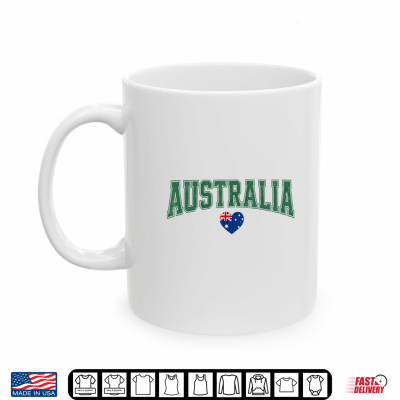Mug Australia Flag Symbol Australian Pride Green Yellow Shirt