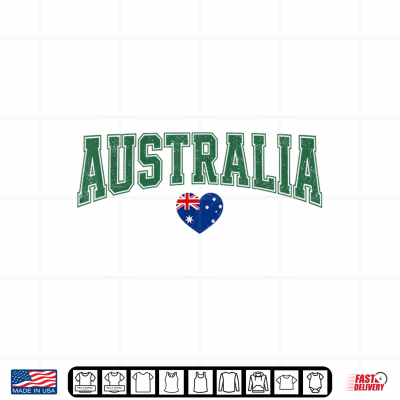 Design Australia Flag Symbol Australian Pride Green Yellow Shirt