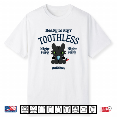 Dreamworks Dragons Toothless Ready To Fly Shirt