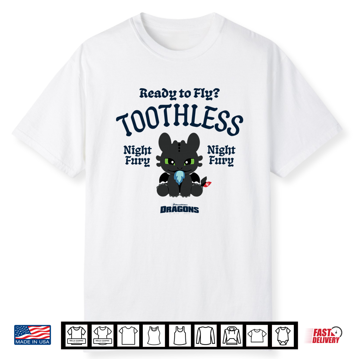 Dreamworks Dragons Toothless Ready To Fly Shirt Dreamworks Dragons Toothless Ready To Fly Shirt