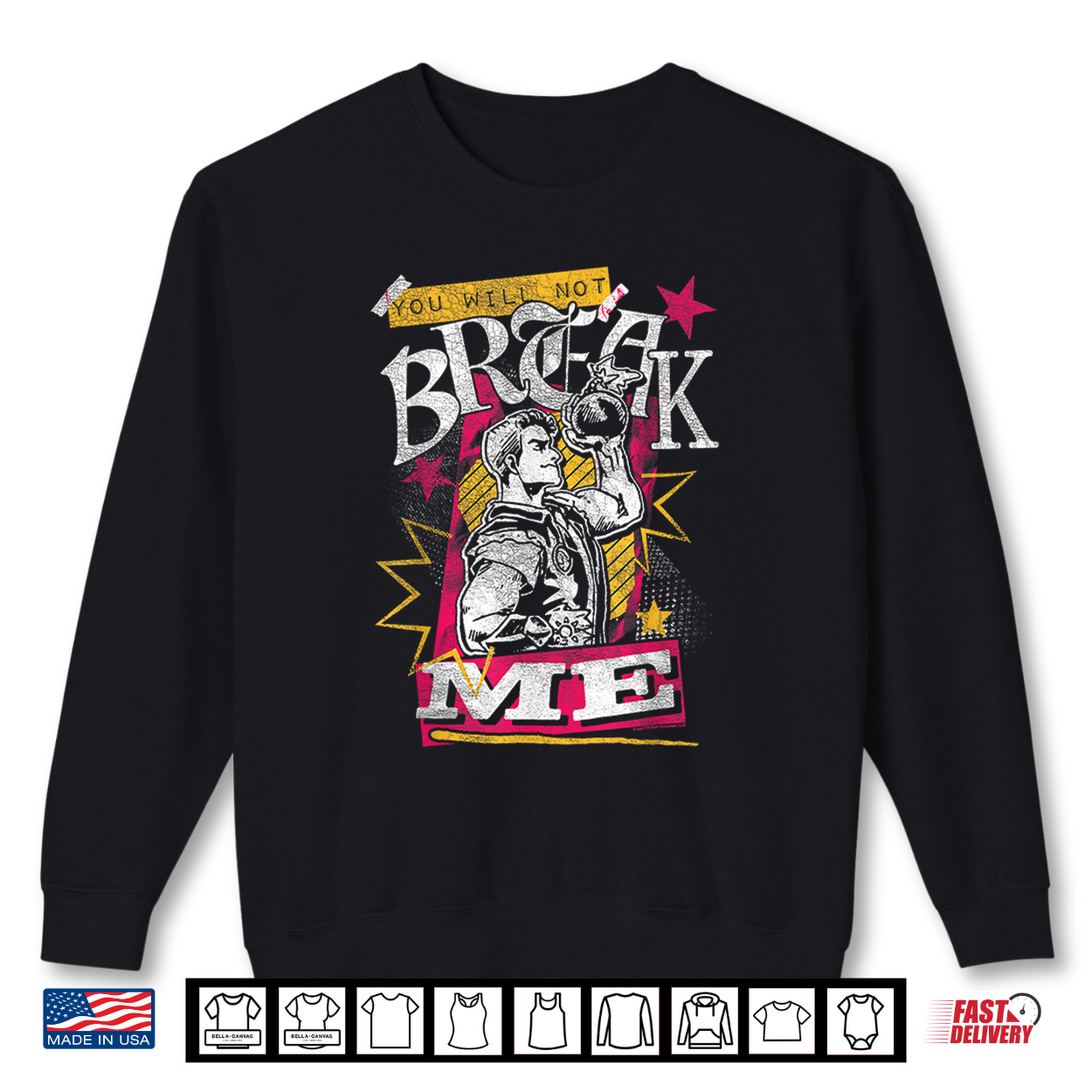 Dcc You Will Not Break Me Distressed Carl Scrapbook Graphic Shirt Dcc You Will Not Break Me Distressed Carl Scrapbook Graphic Shirt