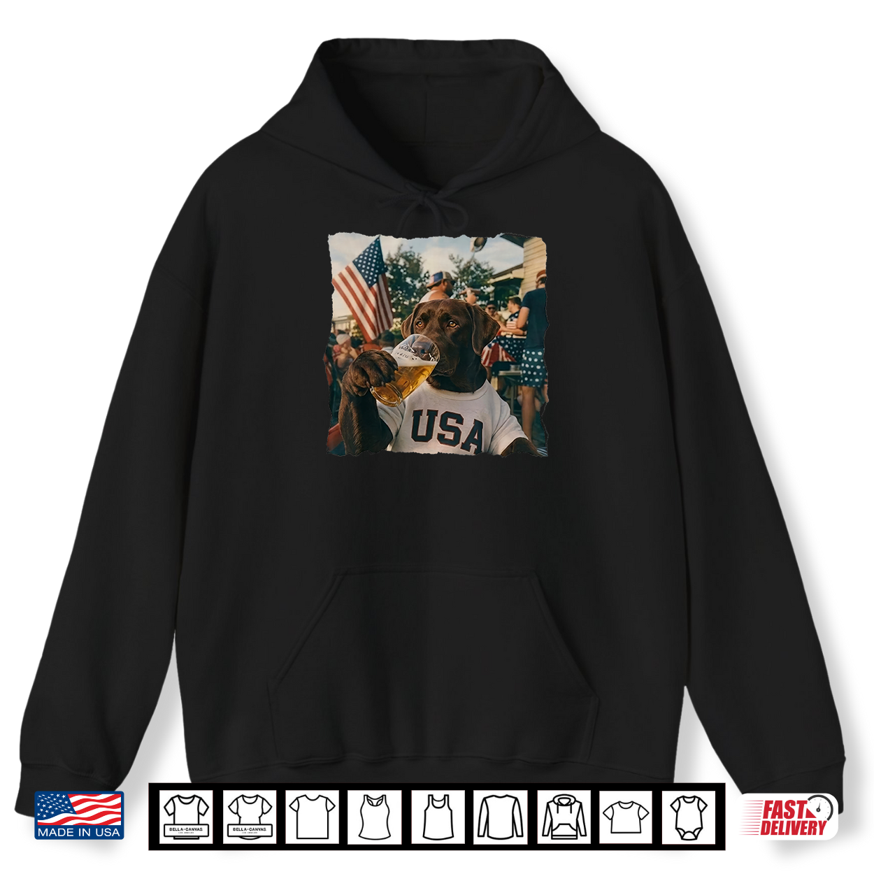 Funny Patriotic Chocolate Lab Drinking Beer 4Th Of July Shirt Funny Patriotic Chocolate Lab Drinking Beer 4Th Of July Shirt
