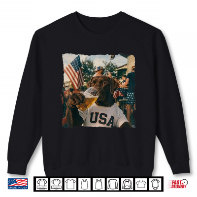 Funny Patriotic Chocolate Lab Drinking Beer 4Th Of July Shirt 2 Sweatshirt Funny Patriotic Chocolate Lab Drinking Beer 4th of July Shirt