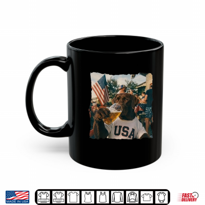 Funny Patriotic Chocolate Lab Drinking Beer 4Th Of July Shirt 3 Mug Funny Patriotic Chocolate Lab Drinking Beer 4th of July Shirt