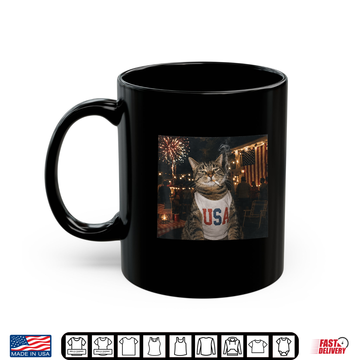 Funny Patriotic Smoking Cat Fireworks 4Th Of July Usa Flag Shirt Funny Patriotic Smoking Cat Fireworks 4Th Of July Usa Flag Shirt