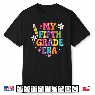 Retro Groovy In My Fifth Grade Era First Day Back To School Shirt