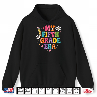 Hoodie Retro Groovy in My Fifth Grade Era First Day Back to School Shirt