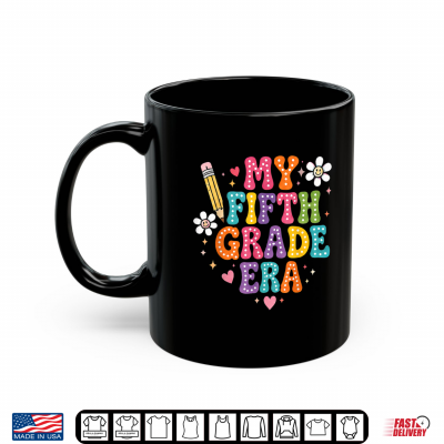 Mug Retro Groovy in My Fifth Grade Era First Day Back to School Shirt