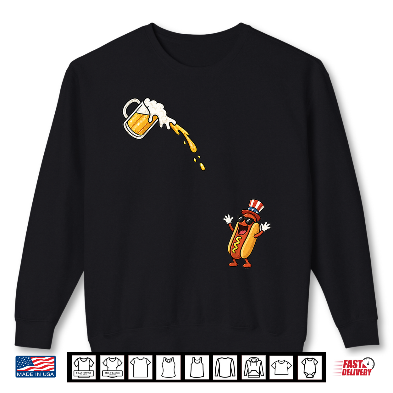 Hotdog Beer Chug Funny Uncle Sam Hotdog Beer 4Th Of July Shirt Hotdog Beer Chug Funny Uncle Sam Hotdog Beer 4Th Of July Shirt