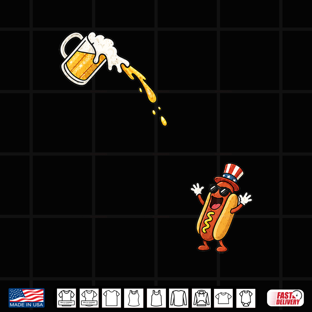 Hotdog Beer Chug Funny Uncle Sam Hotdog Beer 4Th Of July Shirt Hotdog Beer Chug Funny Uncle Sam Hotdog Beer 4Th Of July Shirt