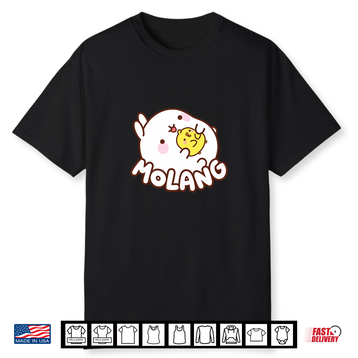 Molang Piu Piu Hug Cute Anime Rabbit Shirt Molang Piu Piu Hug Cute Anime Rabbit Shirt