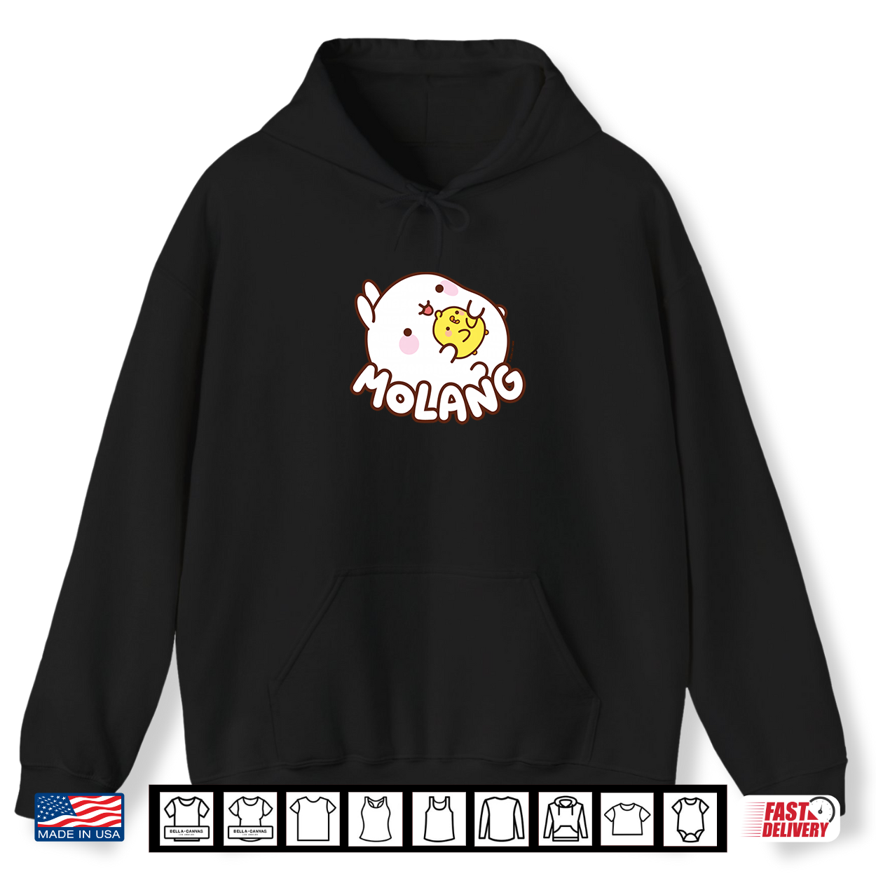 Molang Piu Piu Hug Cute Anime Rabbit Shirt Molang Piu Piu Hug Cute Anime Rabbit Shirt
