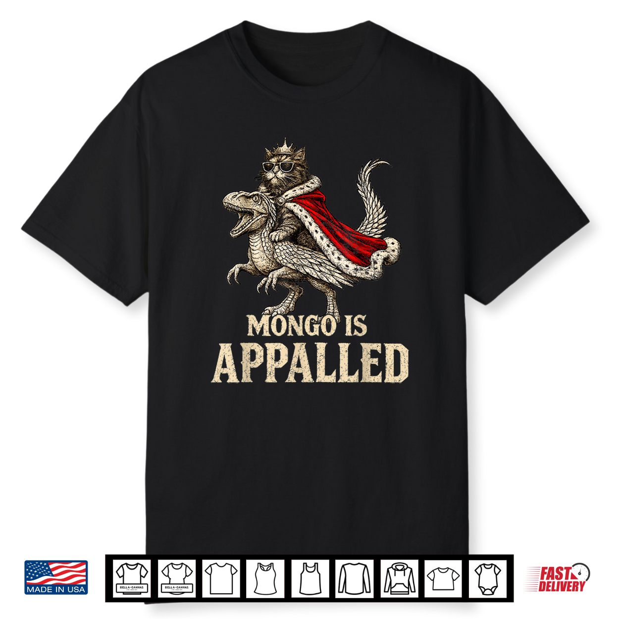 Retro Mongo Is Appalled Princess Cat Riding Dinosaur Shirt Retro Mongo Is Appalled Princess Cat Riding Dinosaur Shirt