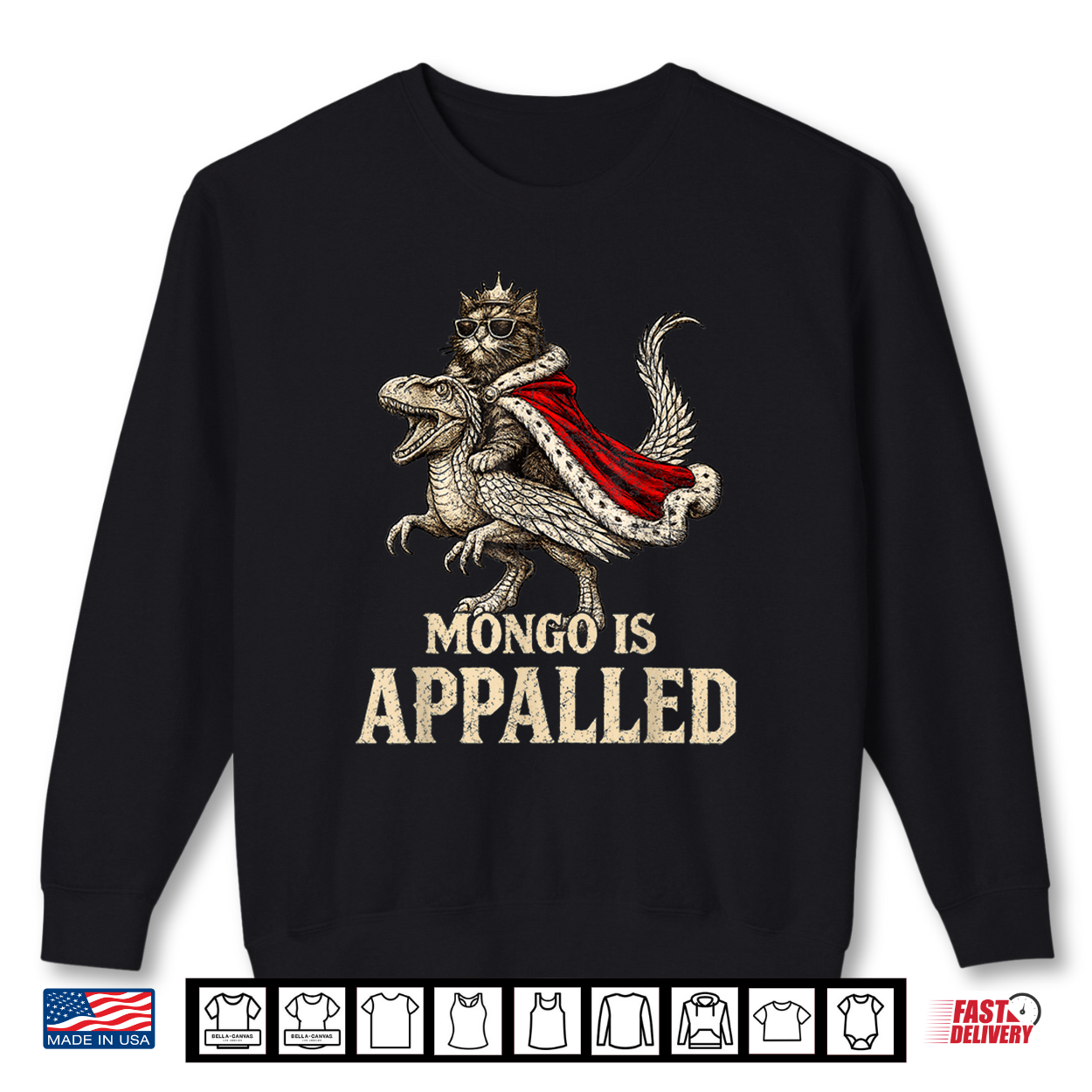 Retro Mongo Is Appalled Princess Cat Riding Dinosaur Shirt Retro Mongo Is Appalled Princess Cat Riding Dinosaur Shirt