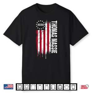 Thomas Massie 2028 Us Flag 48Th President Election Campaign Shirt