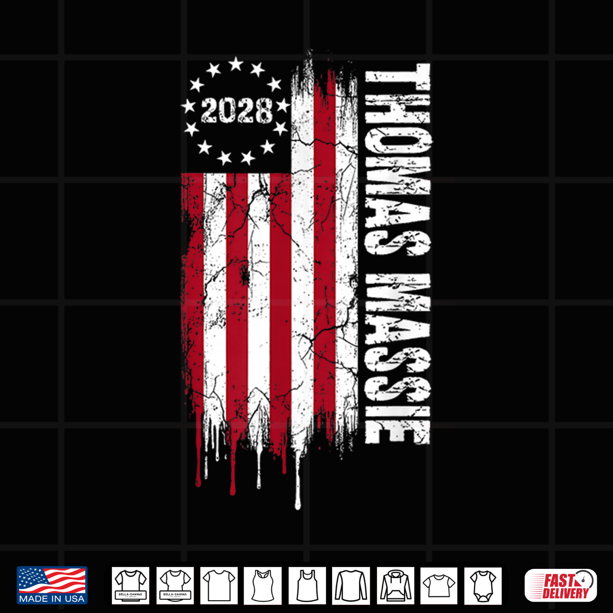 Thomas Massie 2028 Us Flag 48Th President Election Campaign Shirt Thomas Massie 2028 Us Flag 48Th President Election Campaign Shirt