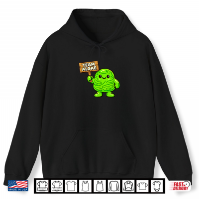 Hoodie Team Algae Funny Pond Scum Mascot Design Shirt