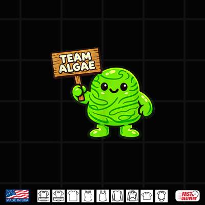 Design Team Algae Funny Pond Scum Mascot Design Shirt
