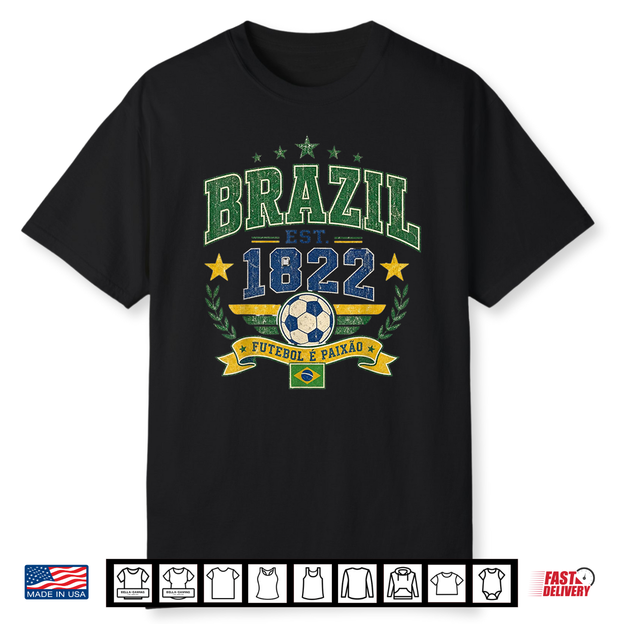 Vintage Retro Faded Brazil Brasilian Men Women Kids Tee Shirt Vintage Retro Faded Brazil Brasilian Men Women Kids Tee Shirt