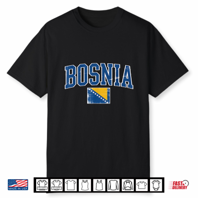 Bosnia Flag Country Bosna Bosnian Roots Flag Bosnia Shirt