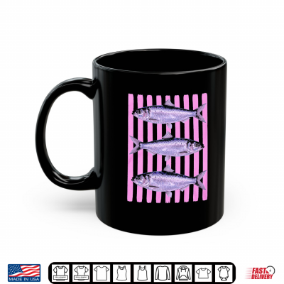 Mug Colorful Sardine Preppy Summer Coastal Fish Stripes Shirt 1