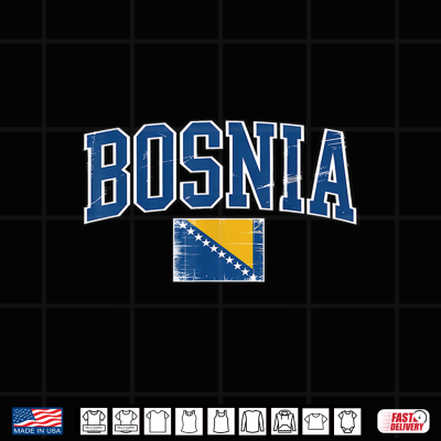 Design Bosnia Flag Country Bosna Bosnian Roots Flag Bosnia Shirt 1