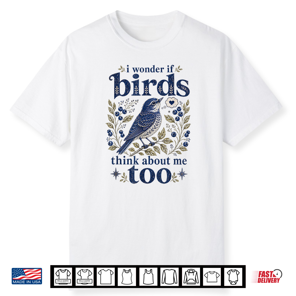Cute Funny I Wonder If Birds Think About Me Too Teachers Shirt Cute Funny I Wonder If Birds Think About Me Too Teachers Shirt