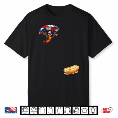 Hotdog Freedom Dive Hot Dog Jumping Into Bun Sausage Bbq Shirt
