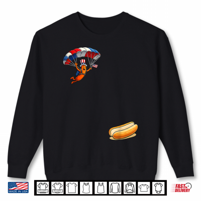 Sweatshirt Hotdog Freedom Dive Hot Dog Jumping Into Bun Sausage BBQ Shirt 1