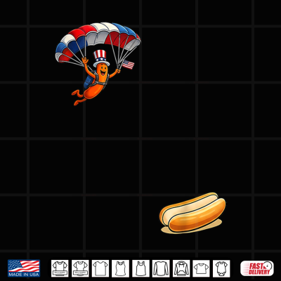 Design Hotdog Freedom Dive Hot Dog Jumping Into Bun Sausage BBQ Shirt 1
