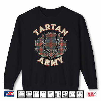 Sweatshirt Scottish Tartan s Tartan Army Thistle Emblem Scotland Shirt 1