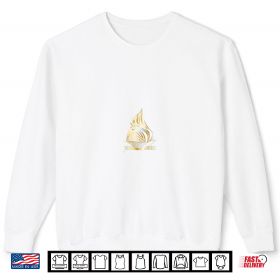 Sweatshirt Golden Sailboat Harmony Art Premium Tri Blend Shirt