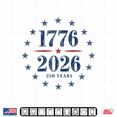 Design 250th Anniversary USA Tee America Retro 250 Years 1776 2026 Shirt