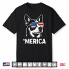 Merica Patriotic Heeler 4Th Of July Usa Flag Dog Lover Shirt