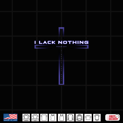 Design I Lack Nothing Psalm 23 1 Purple on Black Premium Tri Blend Shirt