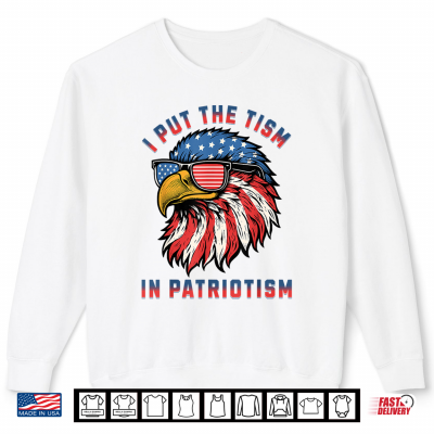 Sweatshirt I Put The Tism in Patriotism Funny Autism Eagle USA Pride Shirt