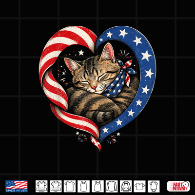 Design 250th Anniversary USA 2026 American Flag Patriotic Cat Women Shirt