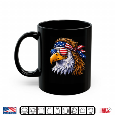 Mug Patriotic Eagle 4th of July USA American Flag Red White Shirt
