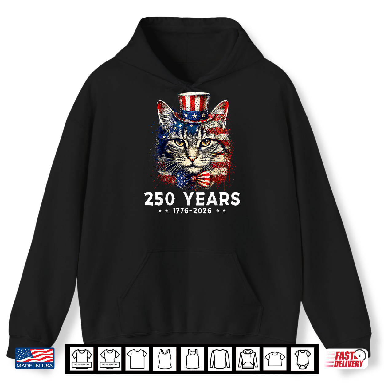 Cat Lovers Patriotic 250 Years Of America Usa 4Th Of July Shirt Cat Lovers Patriotic 250 Years Of America Usa 4Th Of July Shirt