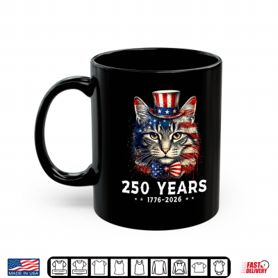 Cat Lovers Patriotic 250 Years Of America Usa 4Th Of July Shirt 3 Mug Cat Lovers Patriotic 250 Years of America USA 4th of July Shirt