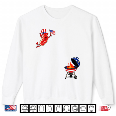 Sweatshirt Steak Freedom Dive Flying Bacon and Grill Funny BBQ Design Shirt
