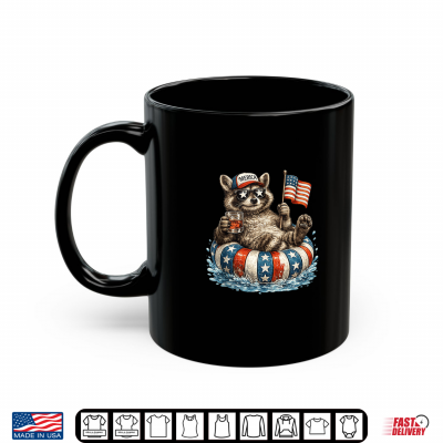 Mug Funny Racoon 4th of July Merica Patriotic Bourbon Lover Shirt