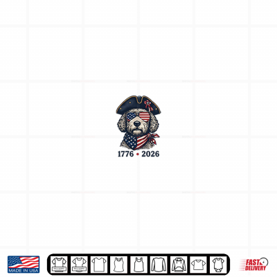 Design Patriotic Goldendoodle Yankee Doodle Dog 4th of July Shirt