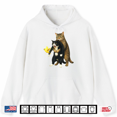 Hoodie Cat Heimlich Maneuver Funny Feline Rescue Humor Shirt