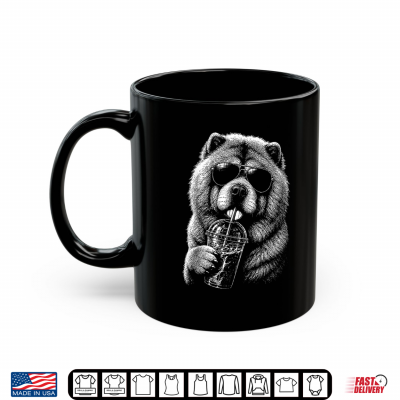 Chow Chow Drinking Iced Coffee Funny Dog Lover Shirt 3 Mug Chow Chow Drinking Iced Coffee Funny Dog Lover Shirt