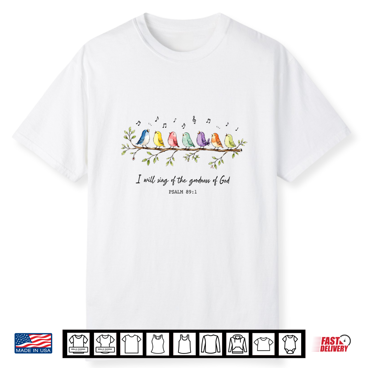 I Will Sing Of The Goodness Of God Christian Bird Worship Shirt I Will Sing Of The Goodness Of God Christian Bird Worship Shirt